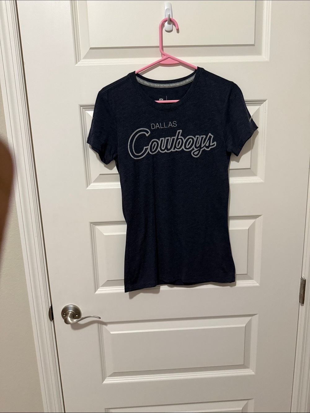 Dallas Cowboys Women's Navy Short Sleeve Tee - Team Script Logo